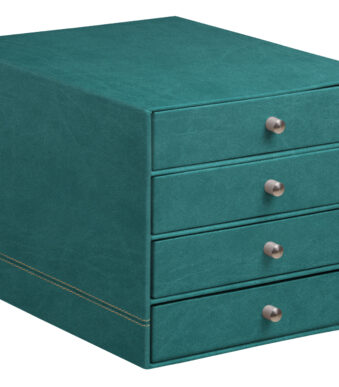 RHODIA ladebox RHODIARAMA, 4 laden, pauweengroen.