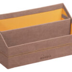 Brievenhouder met 2 vakken, houtkleur rozenhouten beits