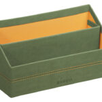 Groenachtig documentenbakje, 2 laden
