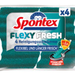 Spontex schoonmaakspons Flexy Fresh, pakje van 4