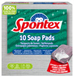Spontex staalwolspons met zeep, pakje van 10