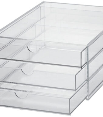 MAUL acryl schuifladenbox, DIN A4, 3 schuiflades, glashelder