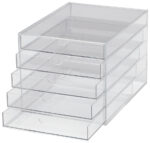 MAUL acryl schuifladenbox, DIN A4, 5 schuiflades, glashelder