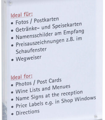 MAUL fotolijst, (B)178 x (D)30 x (H)127 mm, glashelder