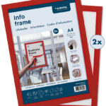 EUROPEL magneetframe INFO FRAME, DIN A4, rood