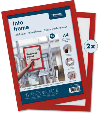 EUROPEL magneetframe INFO FRAME, DIN A4, rood