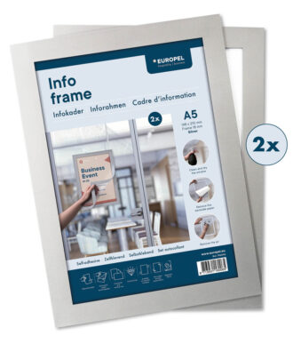 EUROPEL magneetframe INFO FRAME, DIN A5, zilver