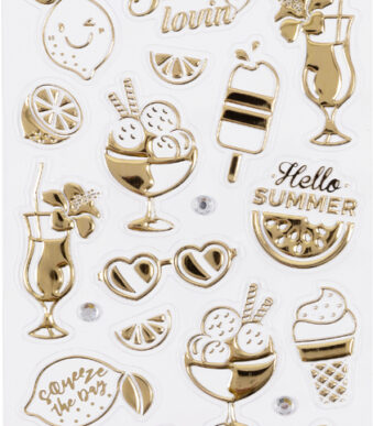 Metallic-stickers Zomerliefdescènes, velformaat: 95x175 mm