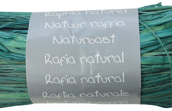 Clairefontaine raffia natuurbast, turquoise