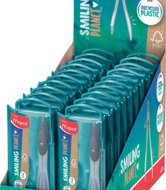 Maped passerdoos STUDY SMILING PLANET, bruin, 2-delig, 20 stuks in display