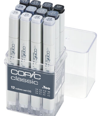 COPIC Marker classic, 12 stuks grijsset 'CG', koude grijstinten