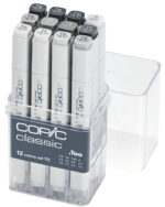 COPIC Marker classic, 12 stuks grijsset 'TG', toner grijstinten