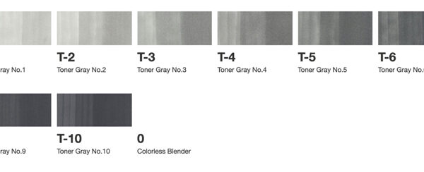 COPIC Marker classic, 12 stuks grijsset 'TG', toner grijstinten
