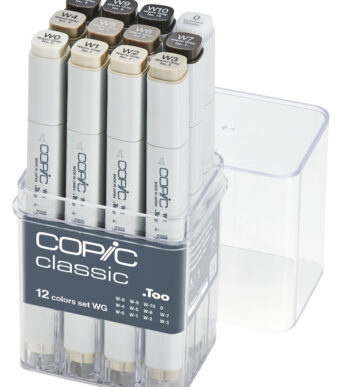 COPIC Marker classic, 12 stuks grijsset 'WG', warme grijstinten