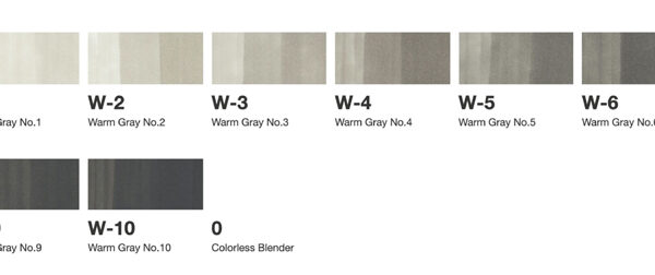 COPIC Marker classic, 12 stuks grijsset 'WG', warme grijstinten