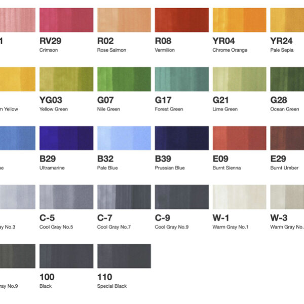 COPIC Marker classic, 36 stuks basisset