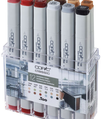 COPIC Marker classic, 12 stuks in set, architectuurkleuren