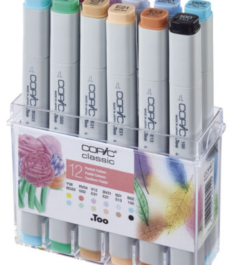 COPIC Marker classic, 12 stuks in set, pasteltinten