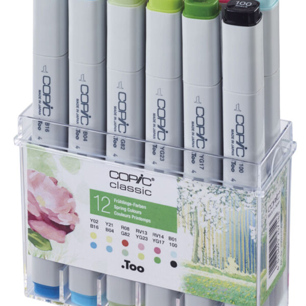 COPIC Marker classic, 12 stuks in set, voorjaarskleuren