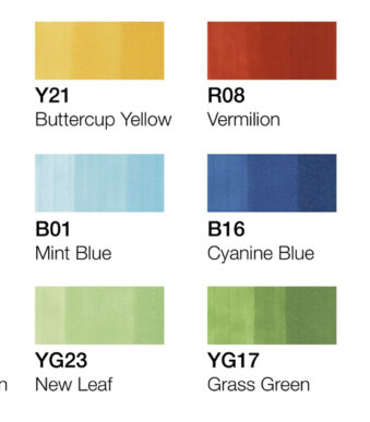 COPIC Marker classic, 12 stuks in set, voorjaarskleuren