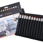 COPIC Marker classic, 24 stuks mapje met 12 architectuurkleuren