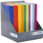 HERMA schrift-/boekbeschermer, karton, DIN A4, kleuren assorti, display