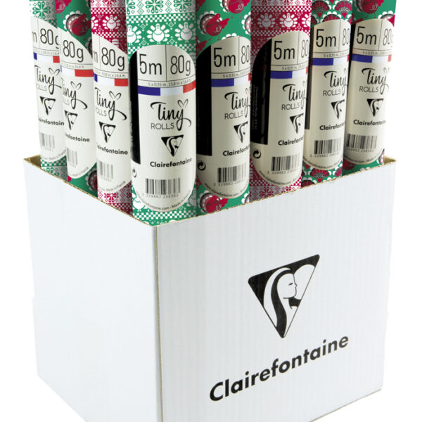 Clairefontaine Kerstcadeaupapier 'Tiny Rolls'