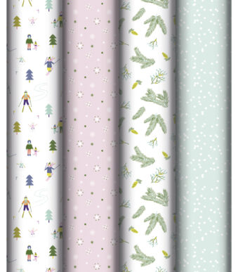 Clairefontaine kerstinpakpapier 'Sneeuw'