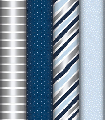 Clairefontaine cadeaupapier / inpakpapier 'Excellia blauw', in display