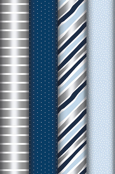 Clairefontaine cadeaupapier / inpakpapier 'Excellia blauw', in display