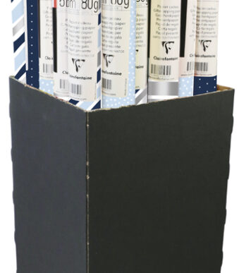 Clairefontaine cadeaupapier / inpakpapier 'Excellia blauw', in display