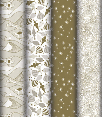 Clairefontaine Kerstinpakpapier 'Zandkleurige Kerst'