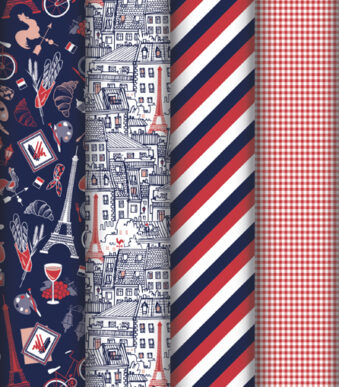 Clairefontaine geschenkpapier/inpakpapier 'Douce France', 30 rollen in display