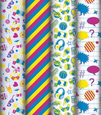 Clairefontaine geschenkpapier/inpakpapier 'Pep's', 30 rollen in display