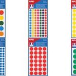 Markeerknop stickers, diameter 15 mm, zwart