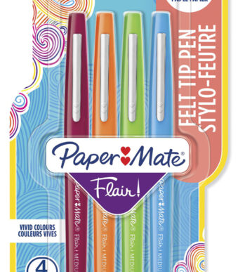 Paper:Mate fineliner Flair origineel FUN, 1,0mm, 4 stuks in etui