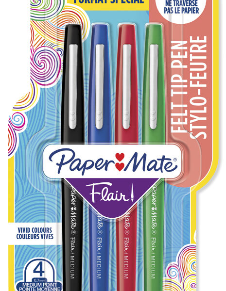 Paper:Mate Fineliner Flair Original STANDARD, 1,0 mm, 4 stuks in etui
