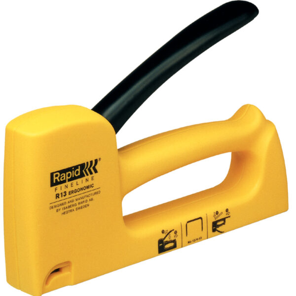 Rapid handtacker R13 ergonomic, geel