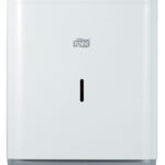 Tork handoekdispenser, metaal, wit.