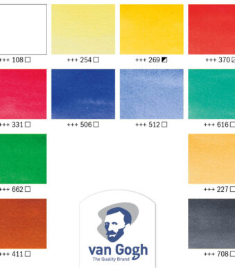 ROYAL TALENS Van Gogh set aquarel in luxe houten kist, 12 x 10 ml