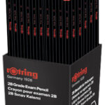 rotring potlood BLACK EXAM, 2B, 2,0 mm, 72 stuks in koker
