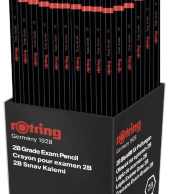 rotring potlood BLACK EXAM, 2B, 2,0 mm, 72 stuks in koker