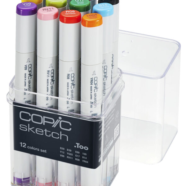 COPIC Profi-penseelmarkers Sketch, 12 stuks in basisset