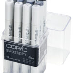 COPIC Marker sketch, 12 stuks set 'grijstinten CG'