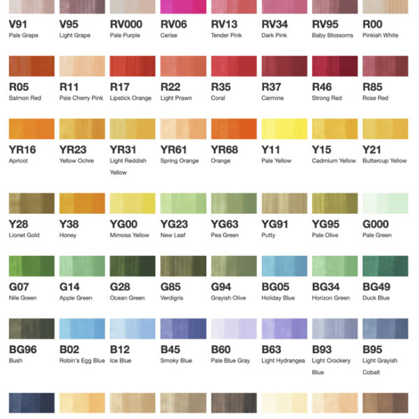 COPIC Marker sketch, set van 72 stuks B