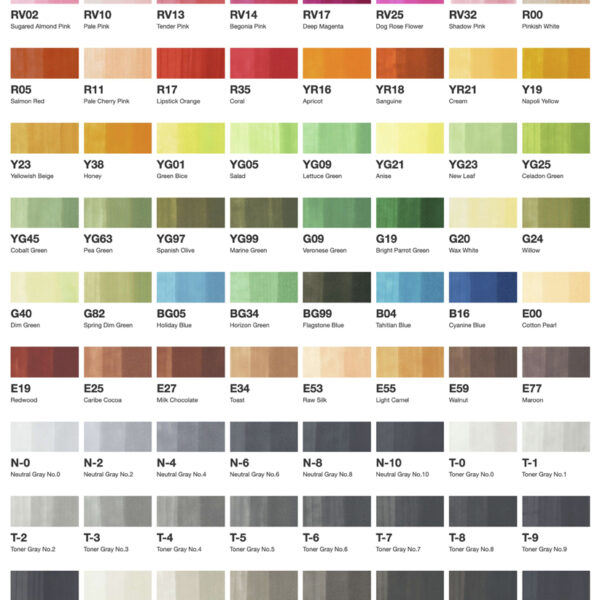 COPIC Marker sketch, 72 stuks set C