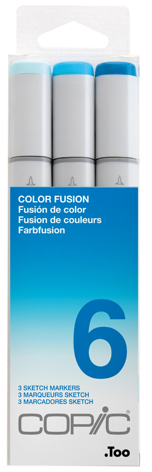 COPIC markers Sketch, 3 stuks in set 'Color Fusion 6´