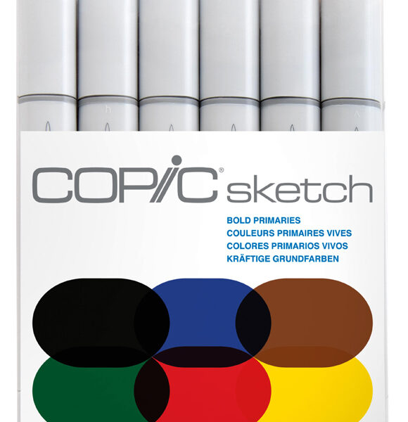 COPIC markers Sketch, setvan 6 'Bold Primaries´