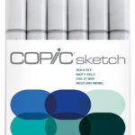 COPIC markers Sketch, 6 stuks in set 'Sea & Sky´