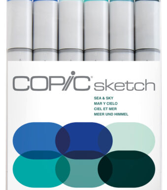 COPIC markers Sketch, 6 stuks in set 'Sea & Sky´